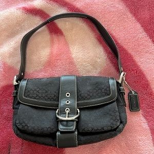 SOLD - Coach signature logo shoulder bag
